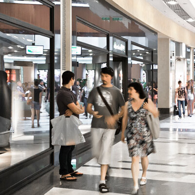 Security company securing a mall