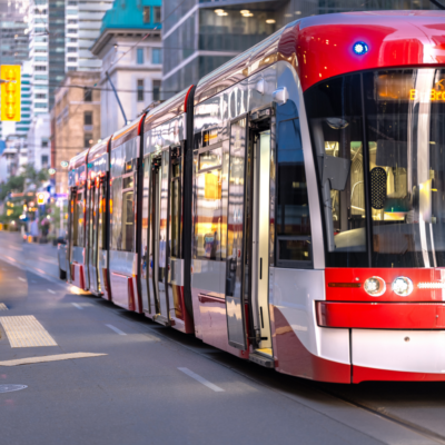 Security guard protecting transit property